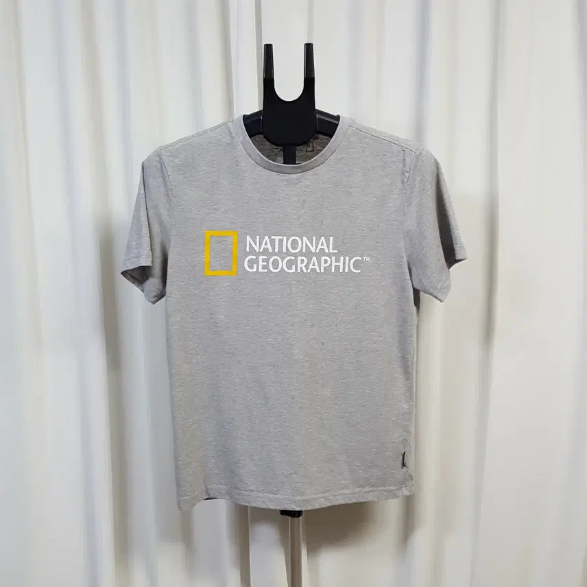 [BUNJANG] National Geographic Men's Short Sleeve T-Shirt Grey Size 95 / 내셔널지오그래픽 남성 반팔 티셔츠 그레이 95 오일장 0331