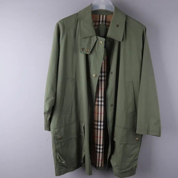[BUNJANG] Burberry USA Vintage Khaki Long Field Jacket (L) / 버버리 usa 빈티지 롱 야상 자켓 카키 (L)