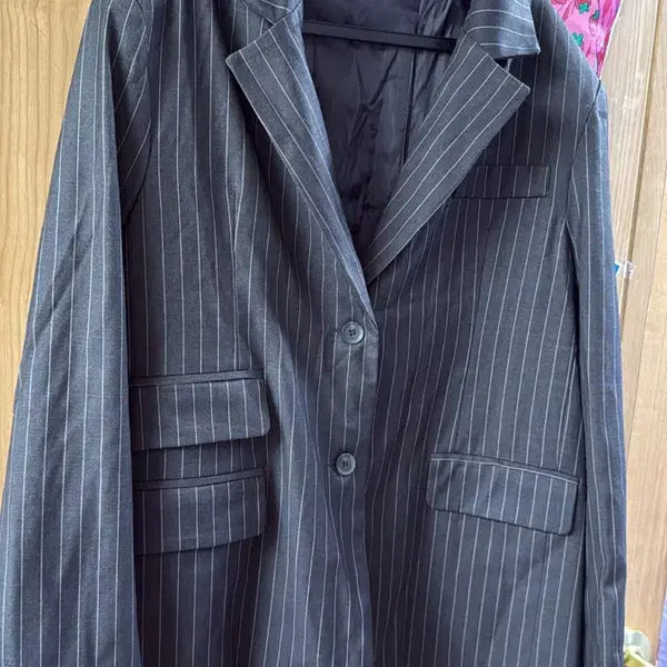 [BUNJANG] Wangpad Boxy Stripe Jacket / 왕패드 박시 스트라이프 자켓