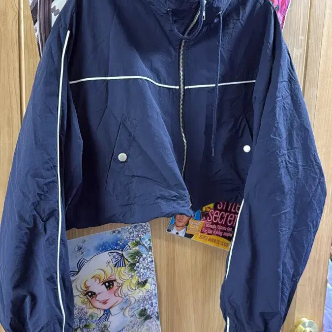 [BUNJANG] Cropped Zip-Up Sweatshirt / 크롭 집업