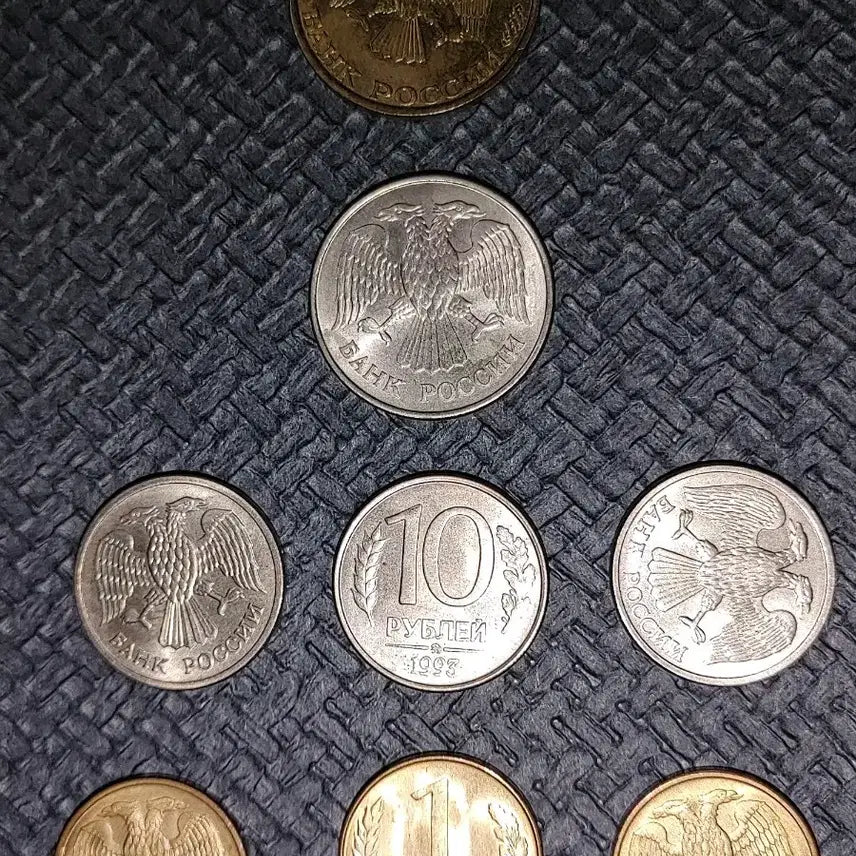 [BUNJANG] 1992-1993 Russian Coin and Banknote Set / 러시아 주화 및 지폐 세트(주화4,지폐2종>주화8개,지폐2장 ,92~'93년)