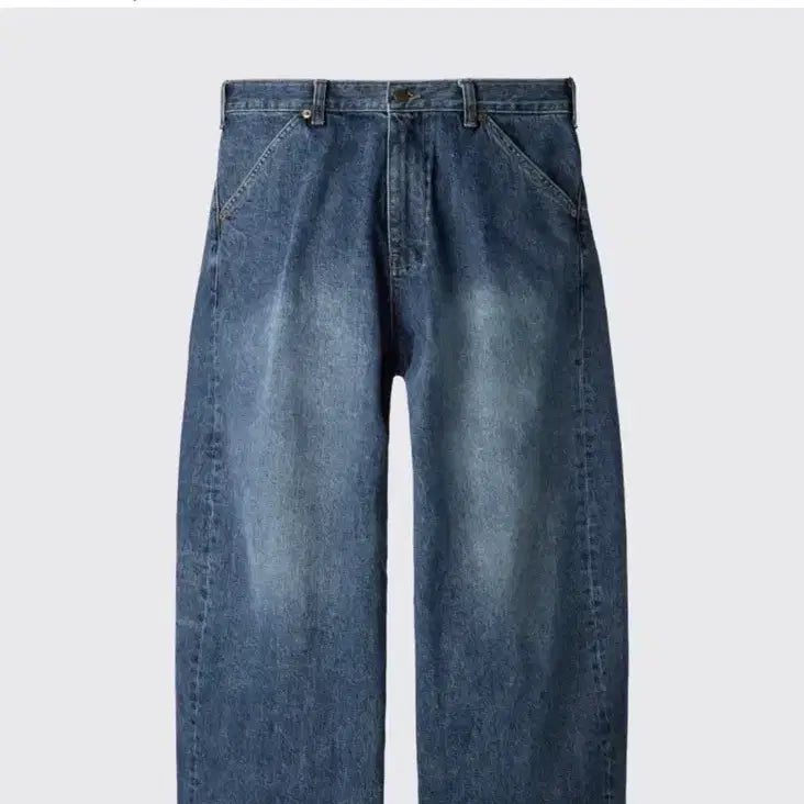 [BUNJANG] Hatching Room Wide Curve Jeans Washed Blue / (4사이즈)해칭룸 와이드 커브 진 워싱 블루 와커진