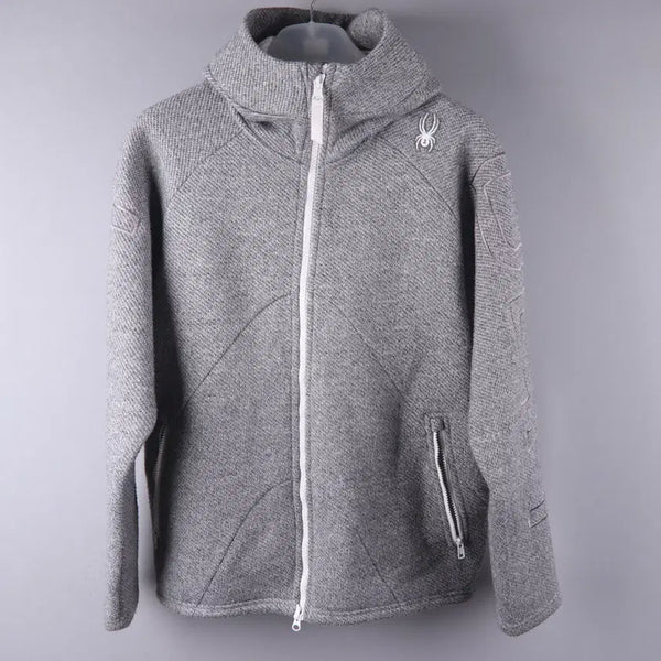 [BUNJANG] Spider Sweat Bonding Hoodie Zip-up Jacket (L) / 스파이더 스웨트 본딩후드 집업 자켓 그레이 (L)