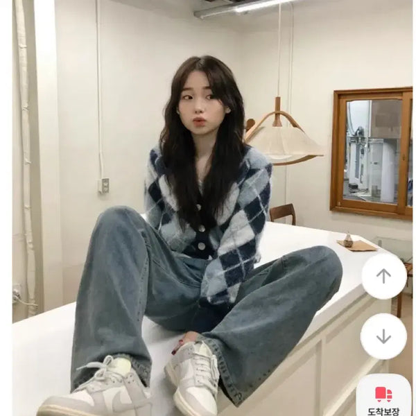[BUNJANG] Young & Rich Angora Argyle Cardigan / 새상품)영앤리치 울 30% 앙고 아가일-cd