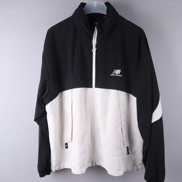 [BUNJANG] New Balance UNI Colorblock Warm-up Jacket Black XL / 뉴발란스 UNI 컬러블록 웜업자켓 블랙 (XL)