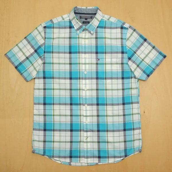 [BUNJANG] Tommy Hilfiger Short Sleeve Shirt 100 / 타미힐피거 반팔 셔츠 100 남방 T-1634