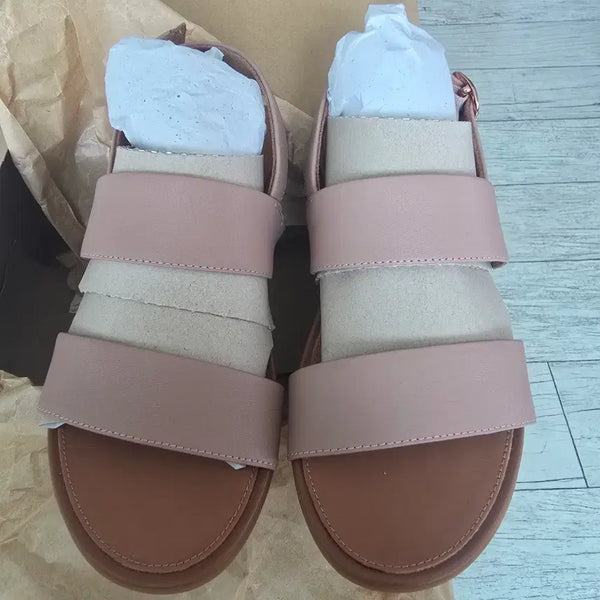 [BUNJANG] Fitflop Gracie Leather Backstrap Sandals Beige/Pink / 핏플랍 그라시에 레더 백스트랩 샌들 230-235