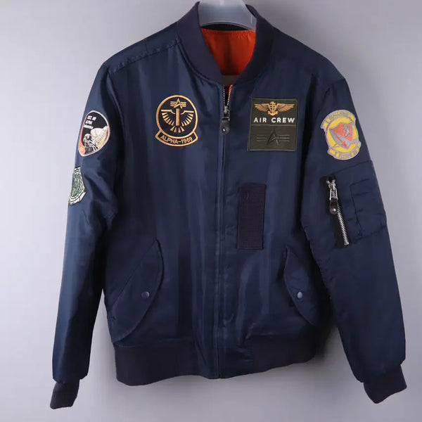 [BUNJANG] ALO Vintage MA-1 Flight Bomber Jacket Navy (M) / ALO 빈티지 MA-1 플라이트 항공 점퍼 네이비 (M)