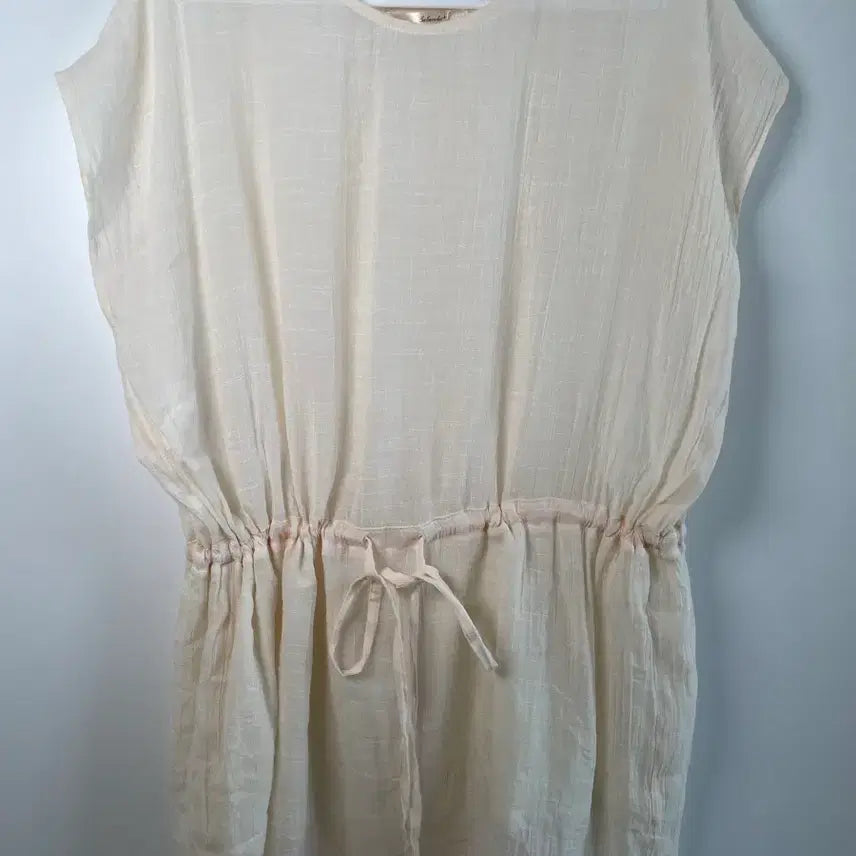 [BUNJANG] SABUROKU Waist String Tunic Blouse / 사부로쿠 SABUROKU 허리 스트링 튜닉 블라우스 (FREE)