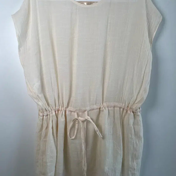 [BUNJANG] SABUROKU Waist String Tunic Blouse / 사부로쿠 SABUROKU 허리 스트링 튜닉 블라우스 (FREE)