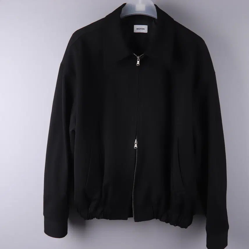 [BUNJANG] MOYEN Two-Way Minimal Blouson Jacket Black / MOYEN 투웨이 미니멀 블루종 자켓 블랙 (F)