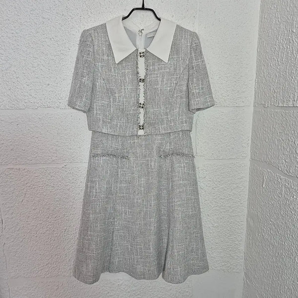 [BUNJANG] J.J. Gogo Tweed One-Piece Dress / 제이제이지고트 트위드 원피스