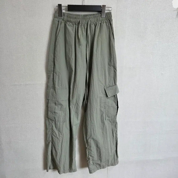 [BUNJANG] Women's Khaki Cargo Banding Pants F JJ3400 / 여성 카키색 카고 밴딩 팬츠 F JJ3400