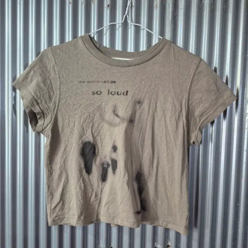 [BUNJANG] DEBASEKARE Women's Short Sleeve T-Shirt Khaki / DEBASEKARE 여성 반팔 티셔츠 카키