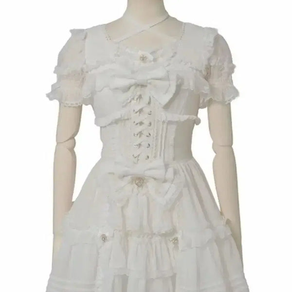 [BUNJANG] Lizlisa Front Tiered Chiffon Dress / 리즈리사 프론트 티어드 쉬폰 원피스