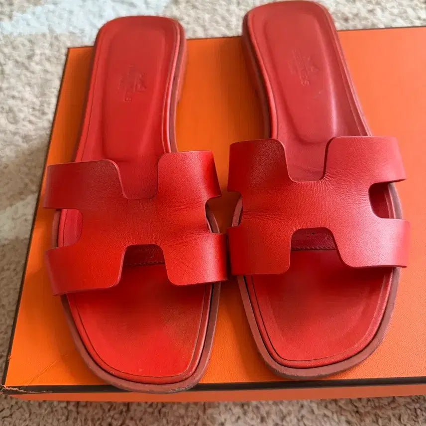[BUNJANG] Hermes Oran Sandals Orange Size 36.5 / 에르메스 오란 오렌지