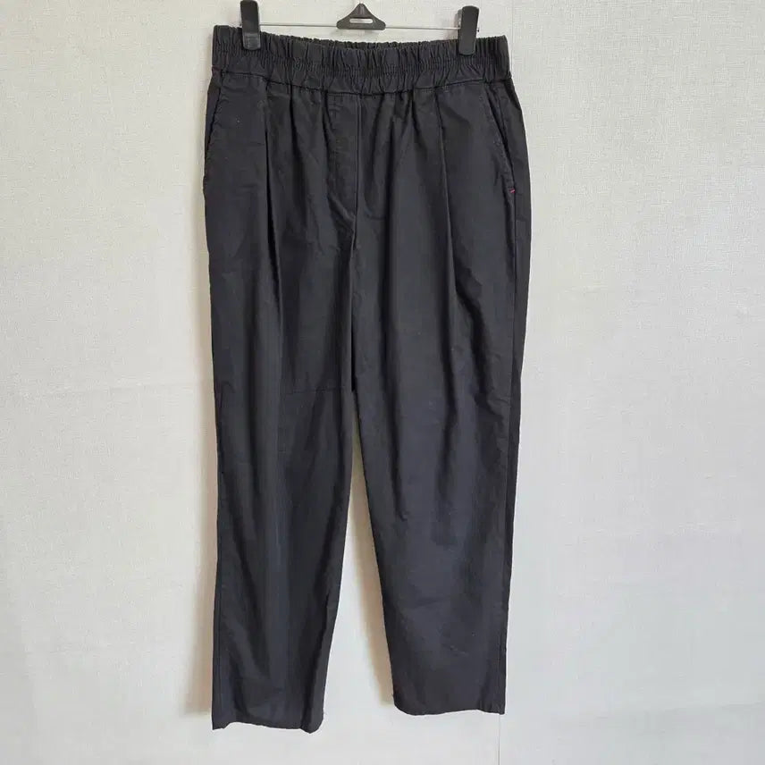 [BUNJANG] Women's Black Banding Pants L / 여성 블랙 밴딩 팬츠 고무줄 바지 L JJ3401