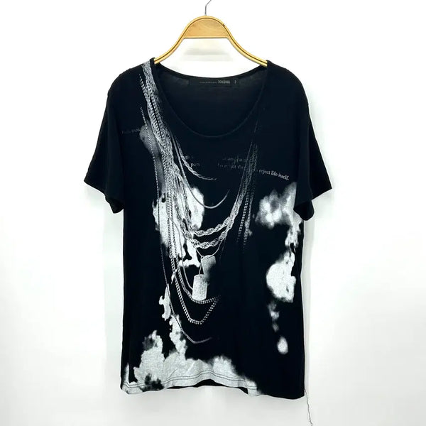 [BUNJANG] Schlussel Chain Printing Short-Sleeve T-Shirt / [Schlussel] 슈리셀 체인 프린팅 반팔티셔츠