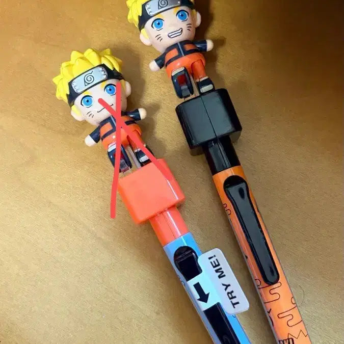 [BUNJANG] Naruto Character Walking Pen Set / 나루토 캐릭터 장식 펜 2개