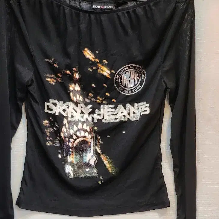 [BUNJANG] DKNY Jeans Logo Printed Mesh T-Shirt / DKNY JEANS 프린팅 티셔츠 L