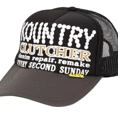 [BUNJANG] Kapital Country Pearl Crusher Trucker Cap Black Gray / 캐피탈 컨트리 펄 크러쳐 트러커 캡 블랙 그레이 새상품