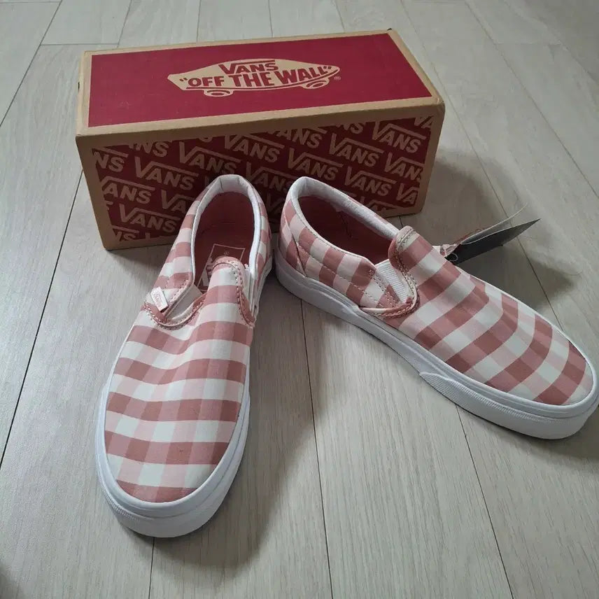 [BUNJANG] Vans Slip-On Pink Checkerboard Shoes / (새상품) 반스 슬립온 핑크