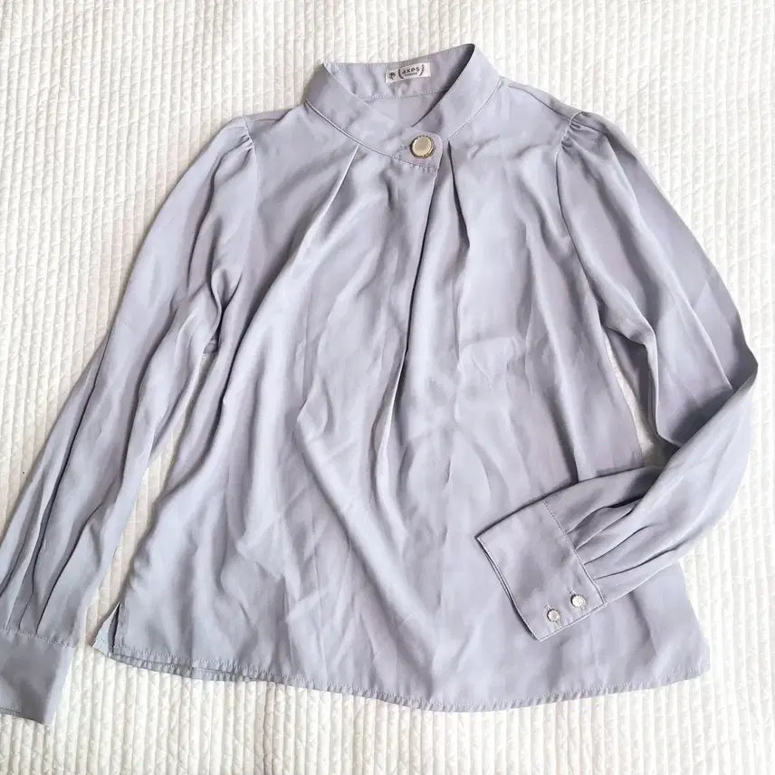 [BUNJANG] axes femme Light Gray & Sky Blue Blouse / axesfemme 엑시즈팜 블라우스 양산형 스나계 지뢰계 일브 일본