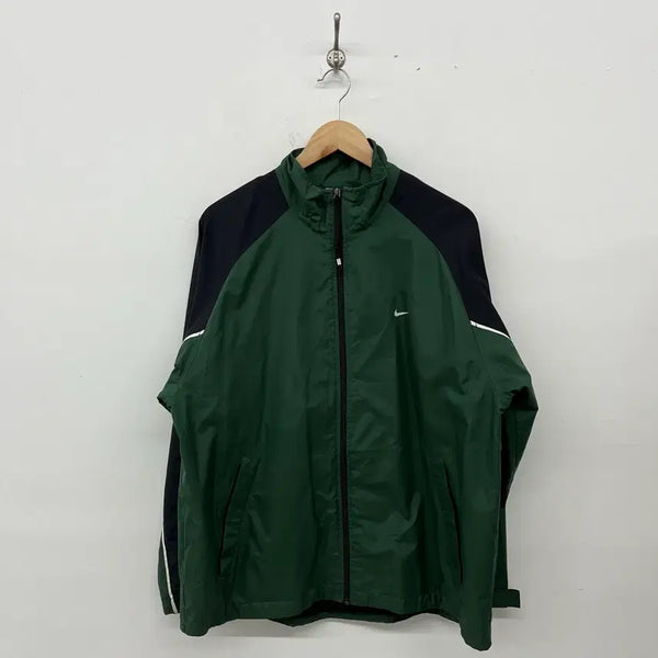 [BUNJANG] Nike Vintage Windbreaker Back Print Green Black Men's L / 나이키 빈티지 바람막이 뒷 프린팅 그린 블랙 남성 L