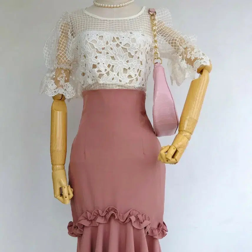 [BUNJANG] Frill Asymmetrical Skirt / 프릴 언발 스커트
