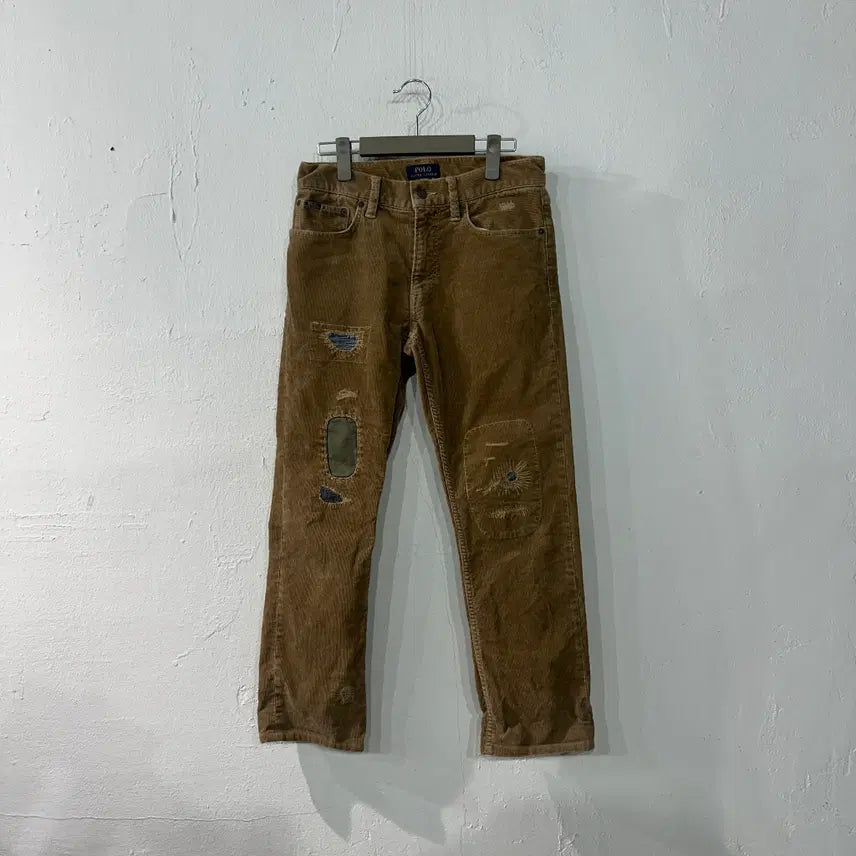 [BUNJANG] Polo Ralph Lauren Corduroy Repair Patchwork Pants / 폴로랄프로렌 코듀로이 리페어 패치워크 팬츠 29
