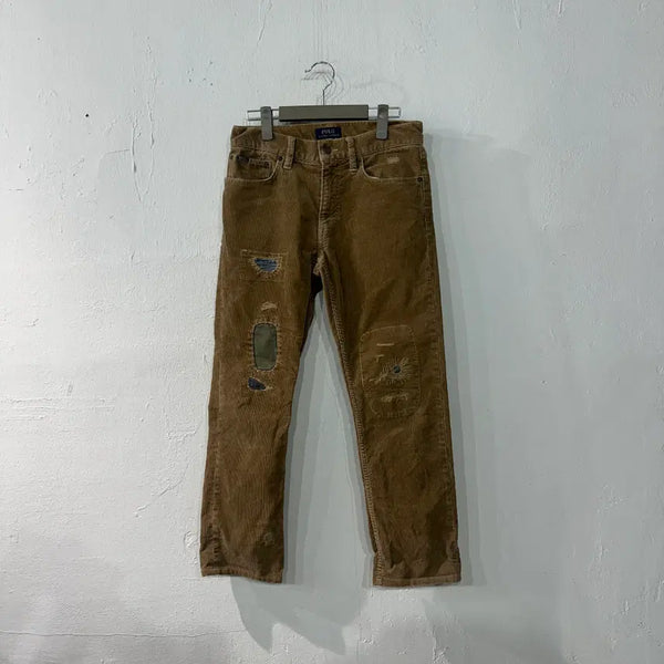 [BUNJANG] Polo Ralph Lauren Corduroy Repair Patchwork Pants / 폴로랄프로렌 코듀로이 리페어 패치워크 팬츠 29