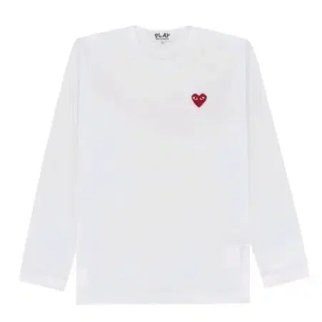 [BUNJANG] Comme des Garçons PLAY Long Sleeve T-shirt White XXL / 플레이 꼼데가르송 롱슬리브 화이트 [XXL]