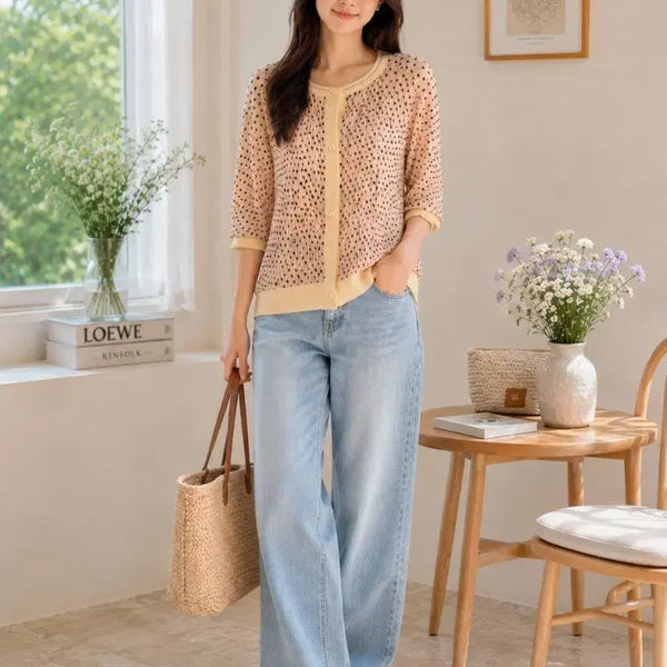 [BUNJANG] Women's Polka Dot Cardigan / 여성 도트 가디건