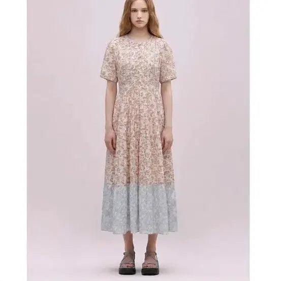 [BUNJANG] Thursday Island Pattern Mix Long Dress / 써스데이아일랜드 패턴믹스롱원피스