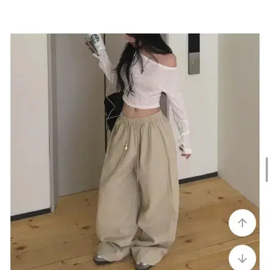 [BUNJANG] Ablry Beige Pants Short Size / 에이블리 베이지팬츠