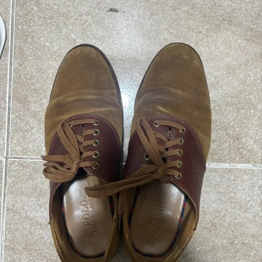 [BUNJANG] Polo Ralph Lauren Suede & Leather Saddle Shoes US 7 (250mm) / 폴로 랄프로렌 새들슈즈 us7 250사이즈