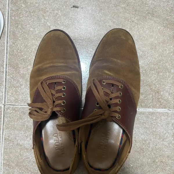 [BUNJANG] Polo Ralph Lauren Suede & Leather Saddle Shoes US 7 (250mm) / 폴로 랄프로렌 새들슈즈 us7 250사이즈