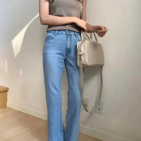 [BUNJANG] Helvetika High Boots Denim Pants / 헬베티카 하이 부츠 데님