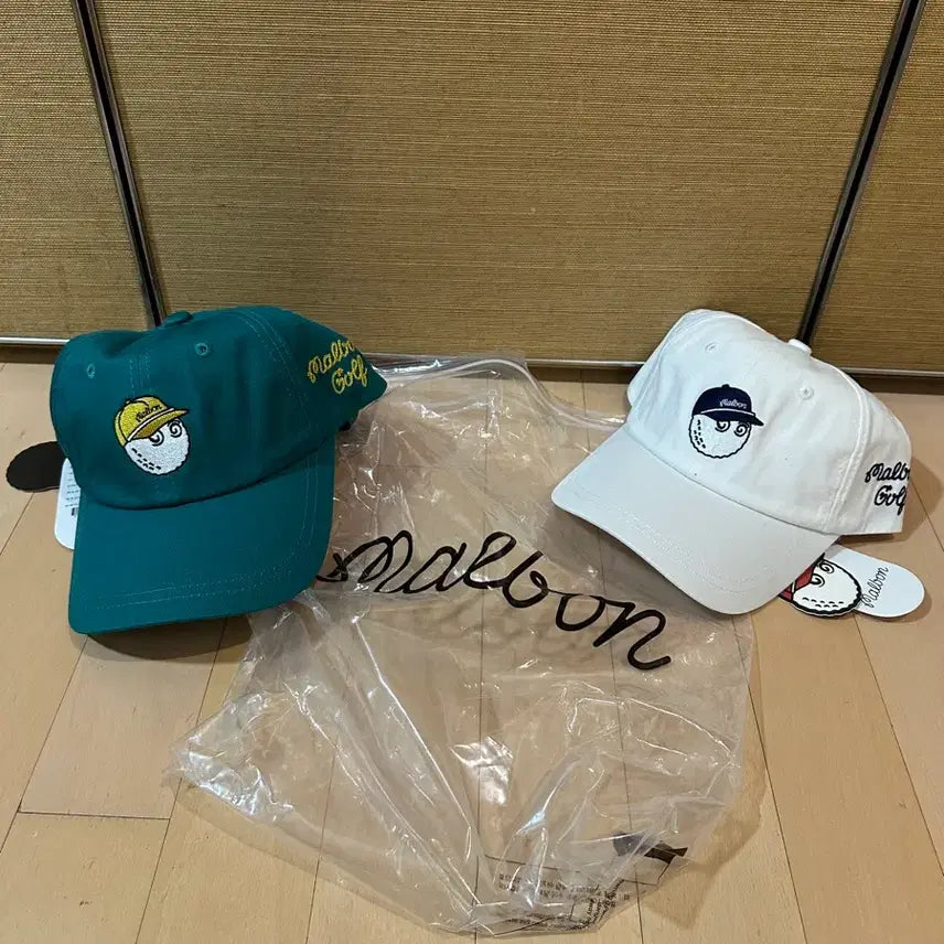 [BUNJANG] Malbon Golf Ball Cap White/Green / 말본 골프 볼캡 화이트/그린