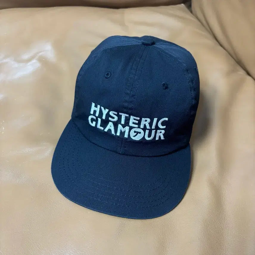 [BUNJANG] Hysteric Glamour 6-Panel Washed Black Ball Cap / 히스테릭글래머 6패널 볼캡 모자 워시드 블랙