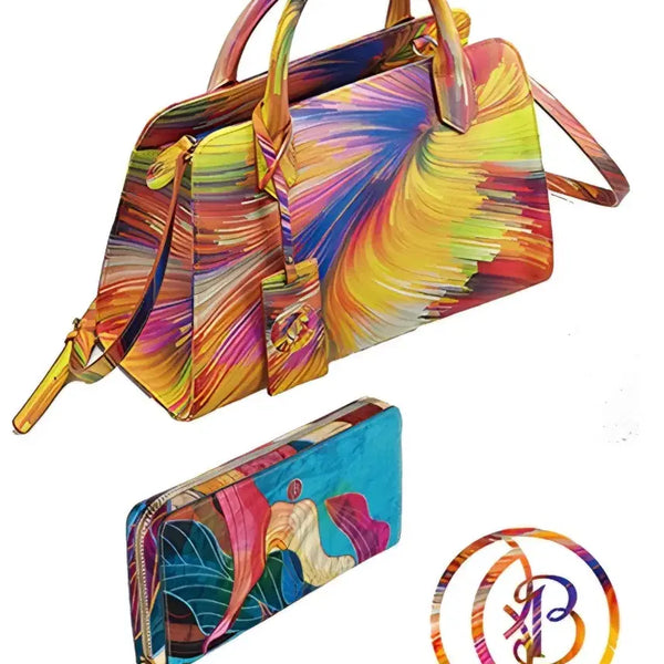 [BUNJANG] Bonberte Women's Multicolor Leather Handbag / 본베르테 bonberte 여성 핸드백 멀티컬러