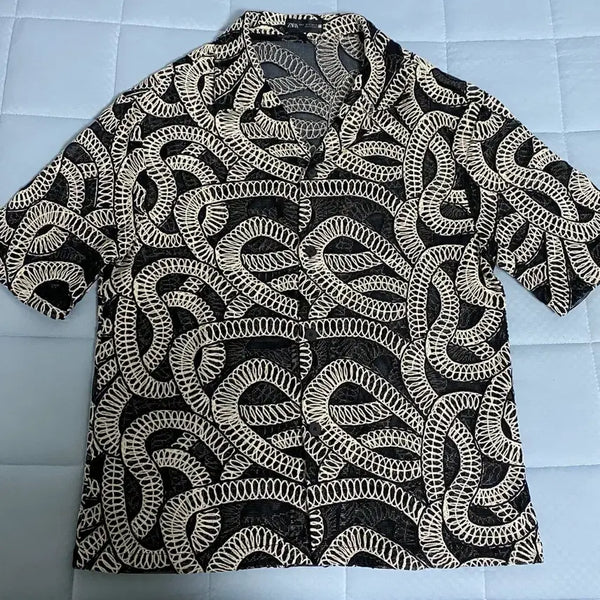 [BUNJANG] Zara Patterned Short Sleeve Shirt / 자라 반팔 셔츠