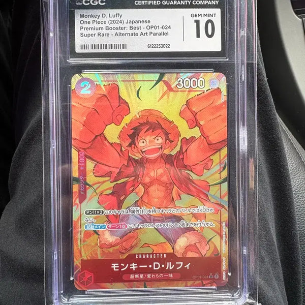 [BUNJANG] One Piece Card TCG Monkey D. Luffy SR OP01-024 The Best PRB-01 (Japanese Version) CGC 10 Graded / [CGC 10 GM] 원피스 카드 TCG 몽키 D. 루피 SR OP01-024 The Best PRB-01 (일어판)