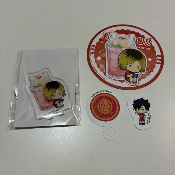 [BUNJANG] Haikyuu!! Nekomata Kenma Kuro Acrylic Standee & Paper Goods Bundle / 하이큐 애니메이트 카페 네코마 켄마 쿠로