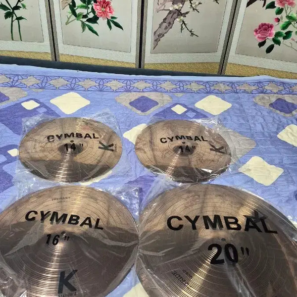 [BUNJANG] Unused Drum Cymbals (20-inch Ride, 14-inch Hi-Hat) / K심벌 (미사용 20. 14 인치)