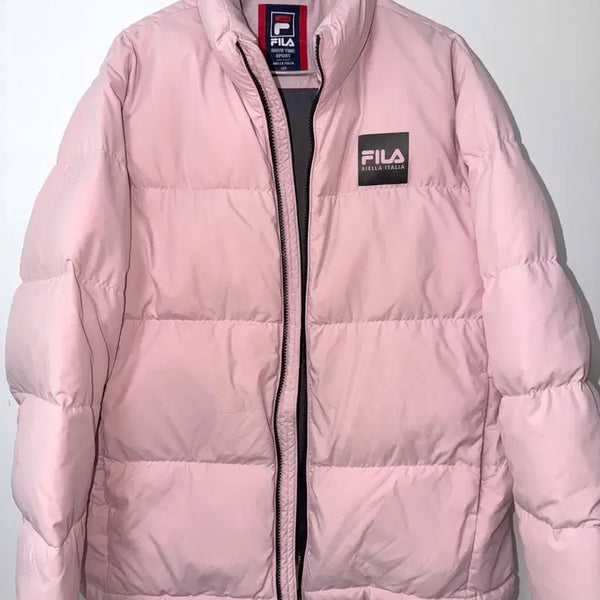 [BUNJANG] FILA Strawberry Milk Light Pink Puffer Padding Jacket 165 / FILA 휠라 딸기우유 연핑크 푸퍼 패딩 165
