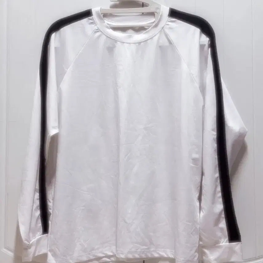 [BUNJANG] White Sweatshirt Style Women's Swimsuit / 흰색 맨투맨 수영복