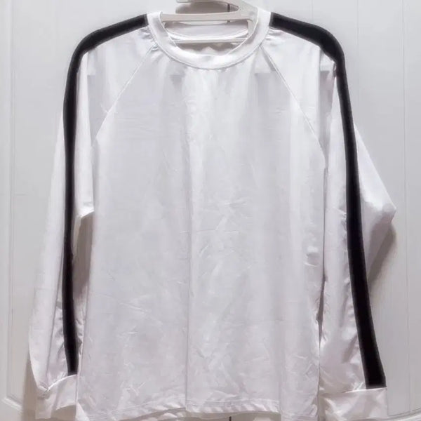 [BUNJANG] White Sweatshirt Style Women's Swimsuit / 흰색 맨투맨 수영복