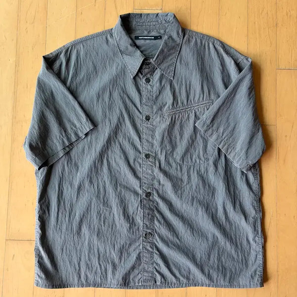 [BUNJANG] Haechiroom Oversized Shirt Grey (S) / 해칭룸 오버 셔츠 그레이 (s)