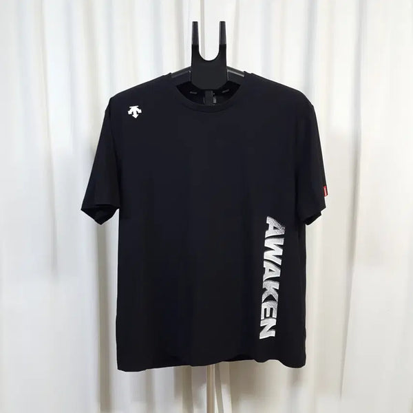 [BUNJANG] Descente Men's Functional Short Sleeve T-Shirt Black / 25년 데상트 남성 기능성 반팔 티셔츠 블랙 115 오일장 0331